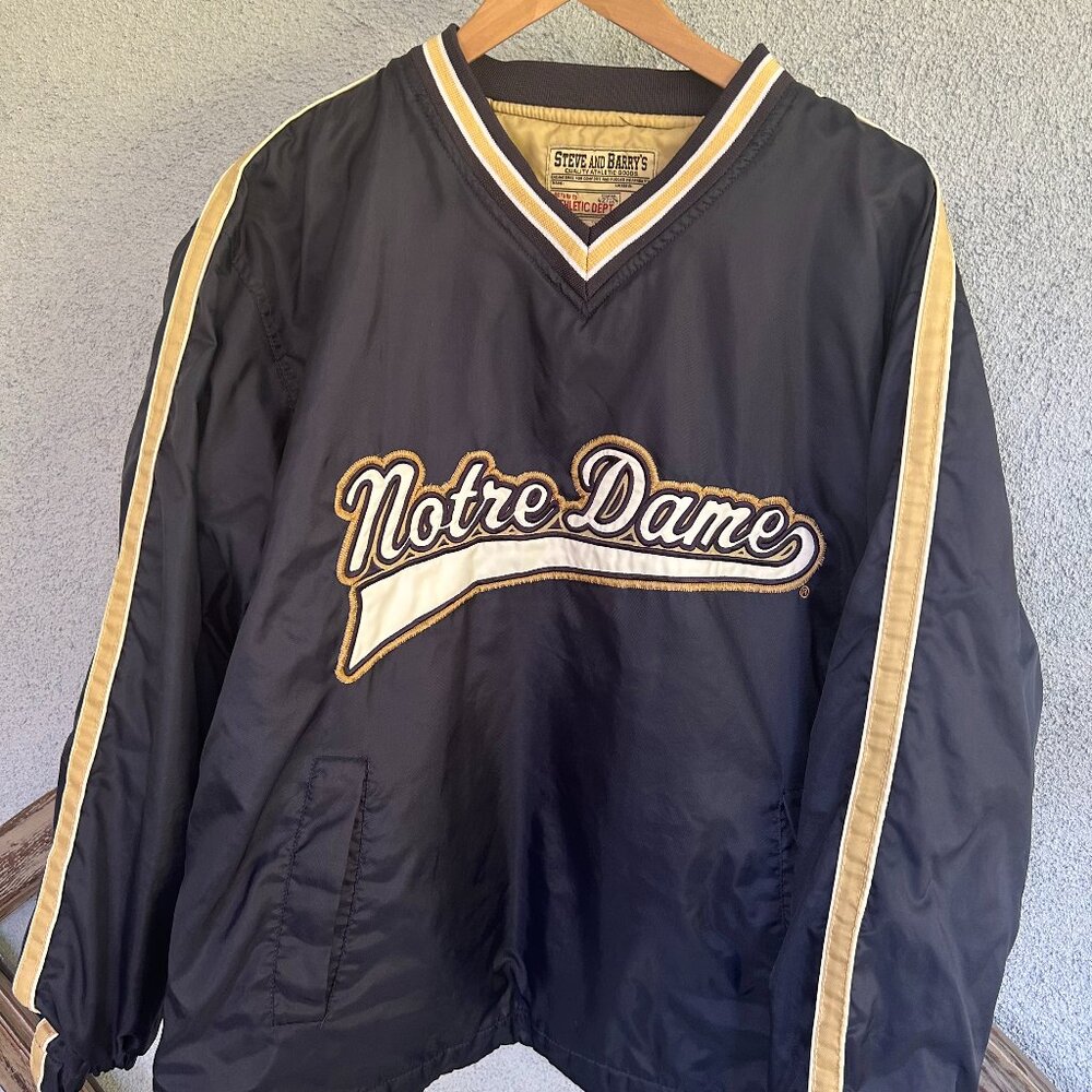 Steve & Barry's Notre Dame Pullover Lined Windbreaker M